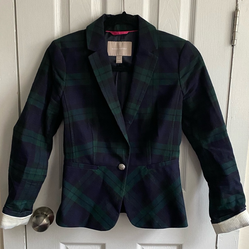 Banana Republic Plaid Blazer